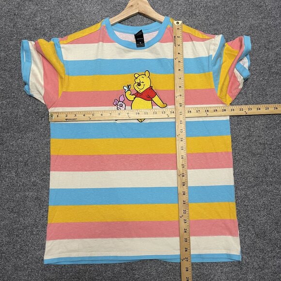 Disney Winnie The Pooh Duo Stripe Girls Ringer T-Shirt Medium - Picture 6 of 6